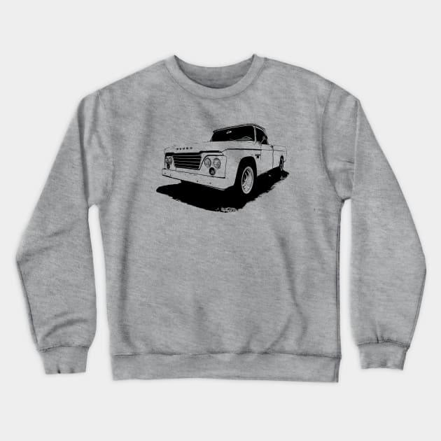 1965 Dodge D-100 Sweptline - stylized on light background Crewneck Sweatshirt by mal_photography